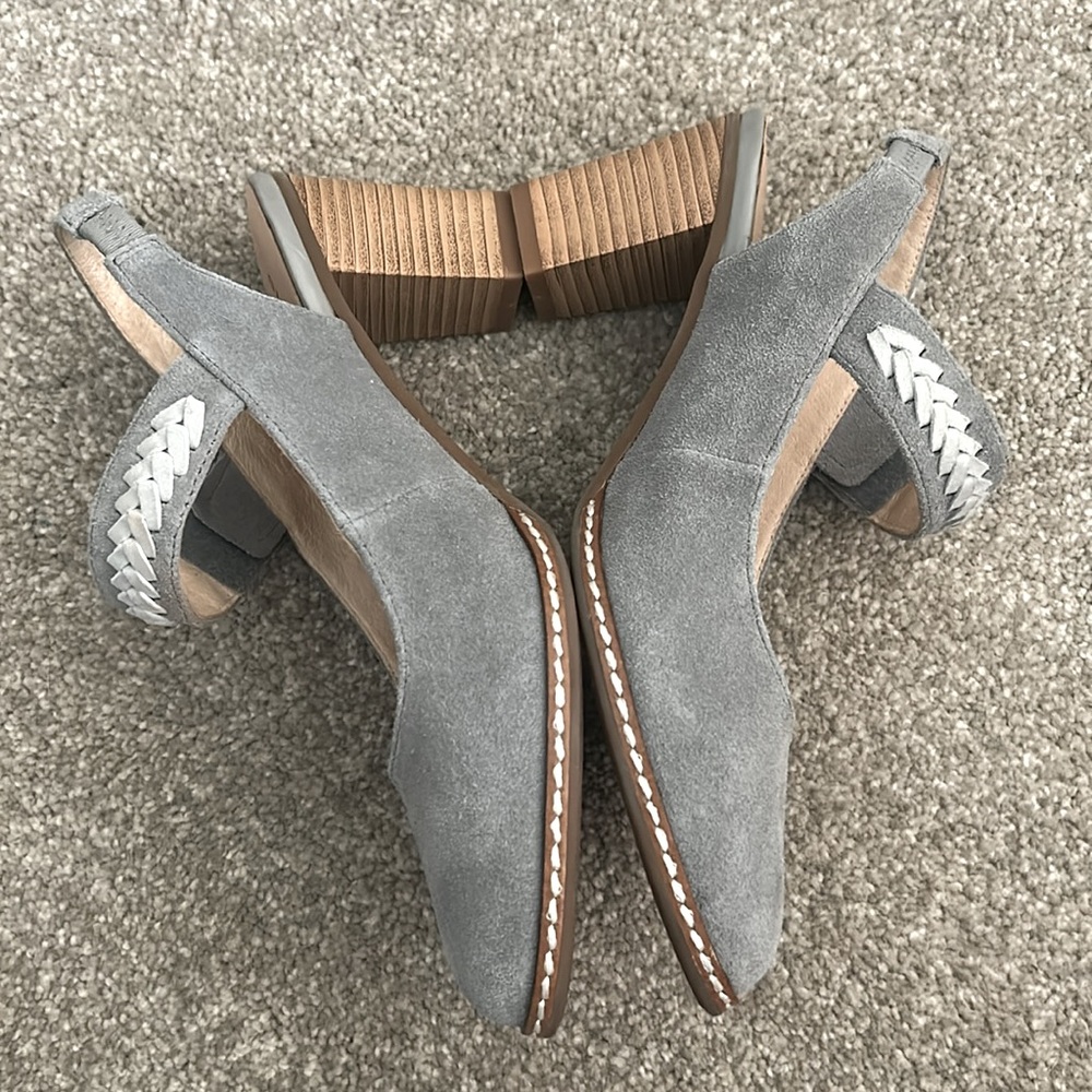 Sundance Eden Path Gray Suede Slingback Heels Size EU37 - Picture 7 of 12